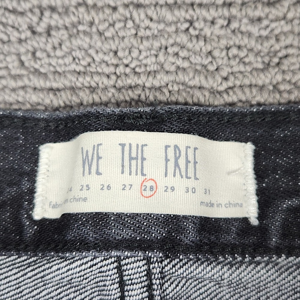 We The Free Relaxed And Destroyed Black Denim Skirt Womens Size 28 Free People - Picture 6 of 11